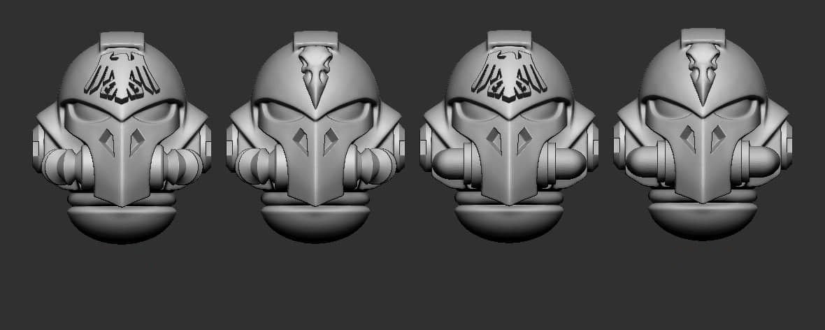 3D file Raven Guard 6x Helmet 28mm 🐦・3D print model to download・Cults